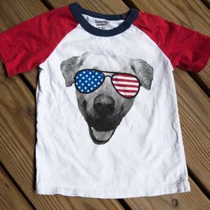 Old Navy Dog and flag t shirt - stars and stripes